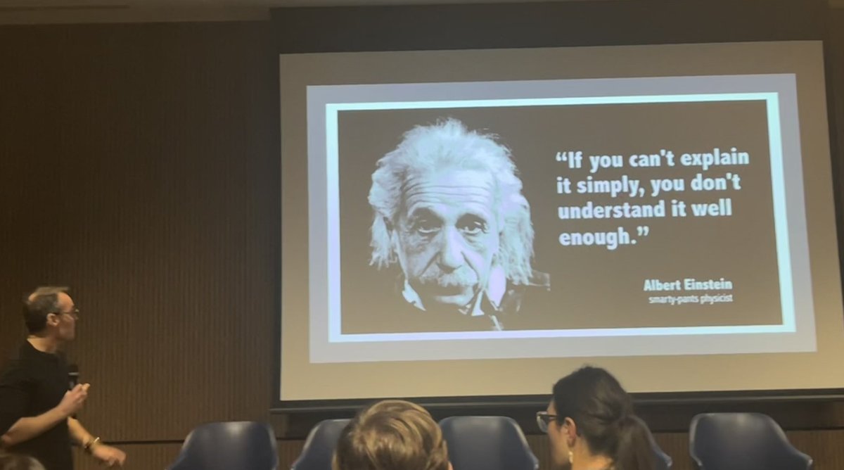 If you can’t explain it simply, you don’t understand it well enough. 
Thanks <a href="/CroweTim/">Dr Tim Crowe</a> for the nutrition science communication lesson at <a href="/Science_Academy/">Australian Academy of Science</a> #TheoMurphyNutrition23