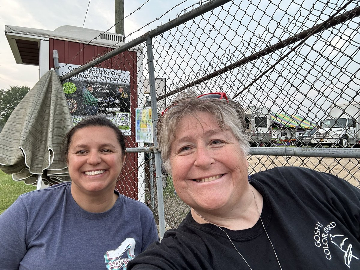GHS Band and Cheer coming together to work the Elkhart county fair. #kristys