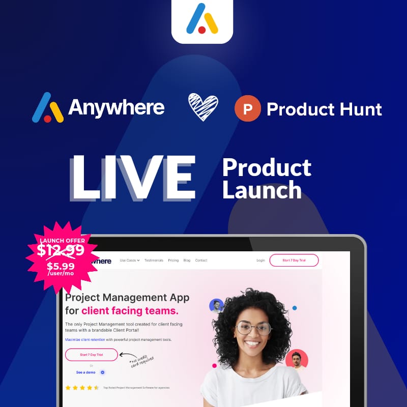 AnywhereAppIO's tweet photo. Your #productivity software is live on #Producthunt today!
Grab 57% discount on grow plan- unmatched solution to productivity boost!
Let's visit website!
Here is the launch page: https://t.co/N0Ut033tDk
Your upvotes!! Our gratitude! https://t.co/mfCzhKIY9X