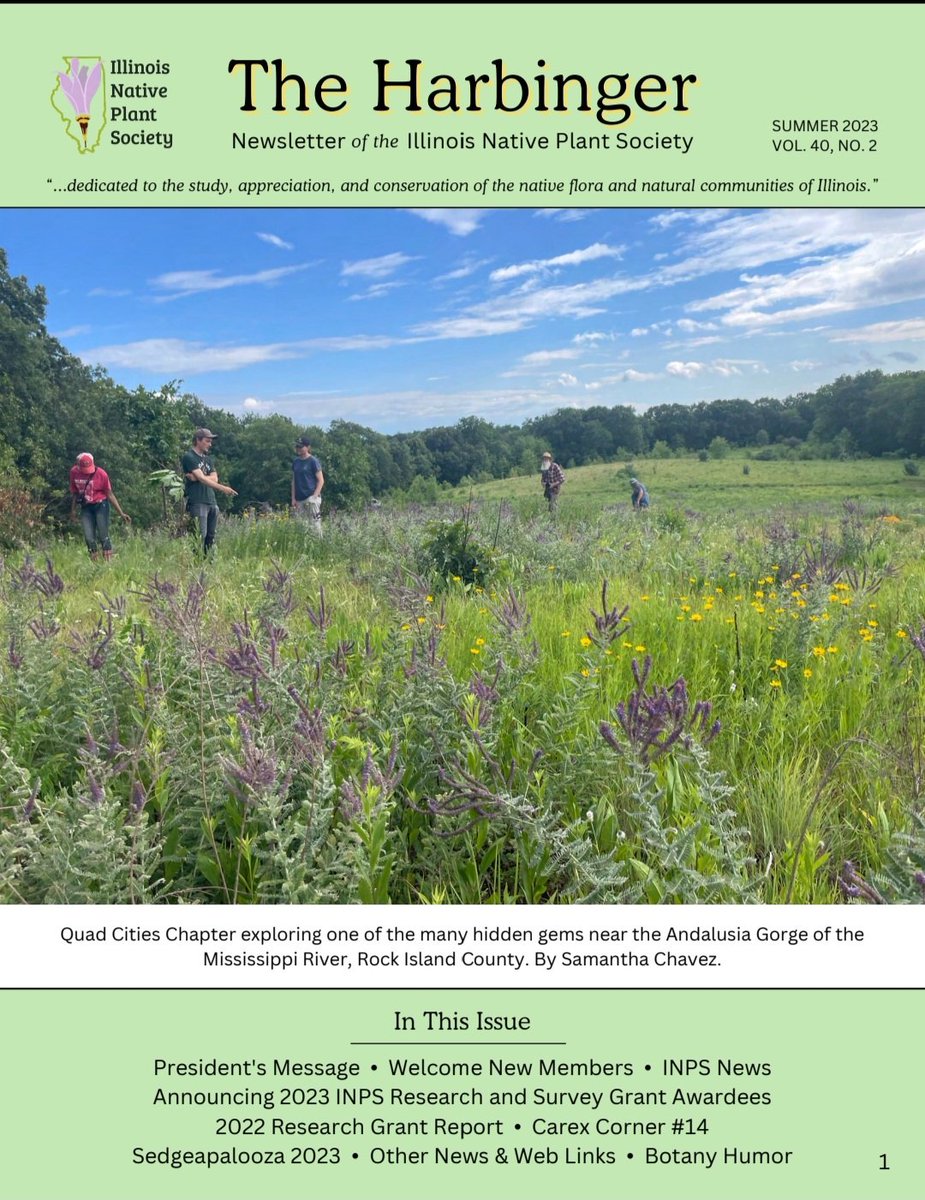 samberk_12's tweet photo. My article recapping my graminoid research is now published in the INPS summer 2023 newsletter, The Harbinger! See what I found and why it's important: https://t.co/vC3BHHiNmf