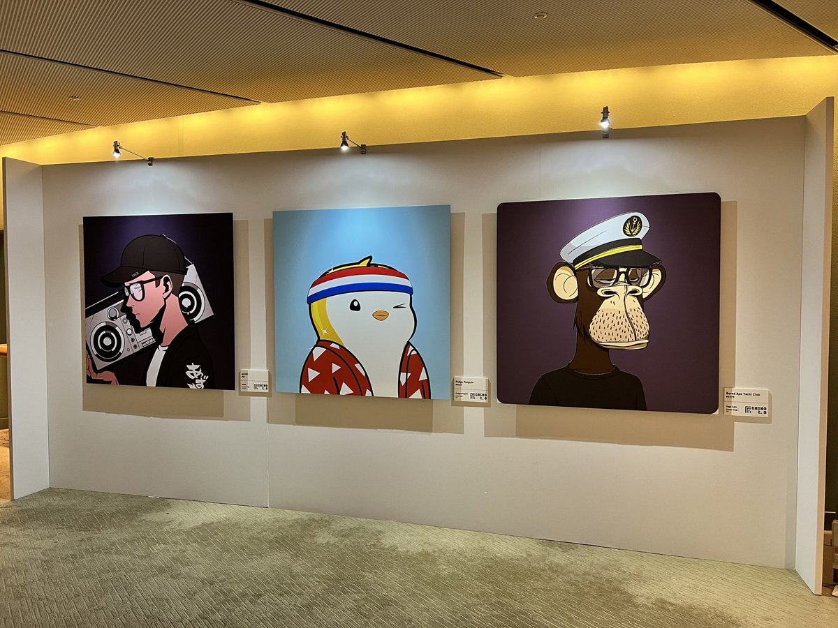 gaaat_art's tweet image. GASHO2.0 is having Art exhibit at #WebX in Hall B, 5th floor.
Physical reproductions of NFTs owned by prominent figures in the NFT industry as oversized 2.5D Metal Canvas Art!

Please come visit and enjoy the art we create!!

#WebX2023