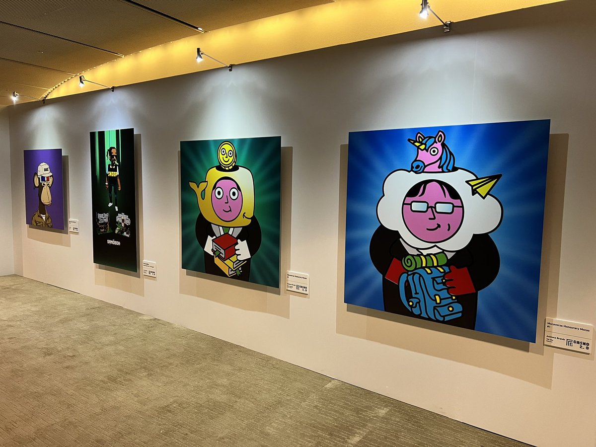 gaaat_art's tweet image. GASHO2.0 is having Art exhibit at #WebX in Hall B, 5th floor.
Physical reproductions of NFTs owned by prominent figures in the NFT industry as oversized 2.5D Metal Canvas Art!

Please come visit and enjoy the art we create!!

#WebX2023
