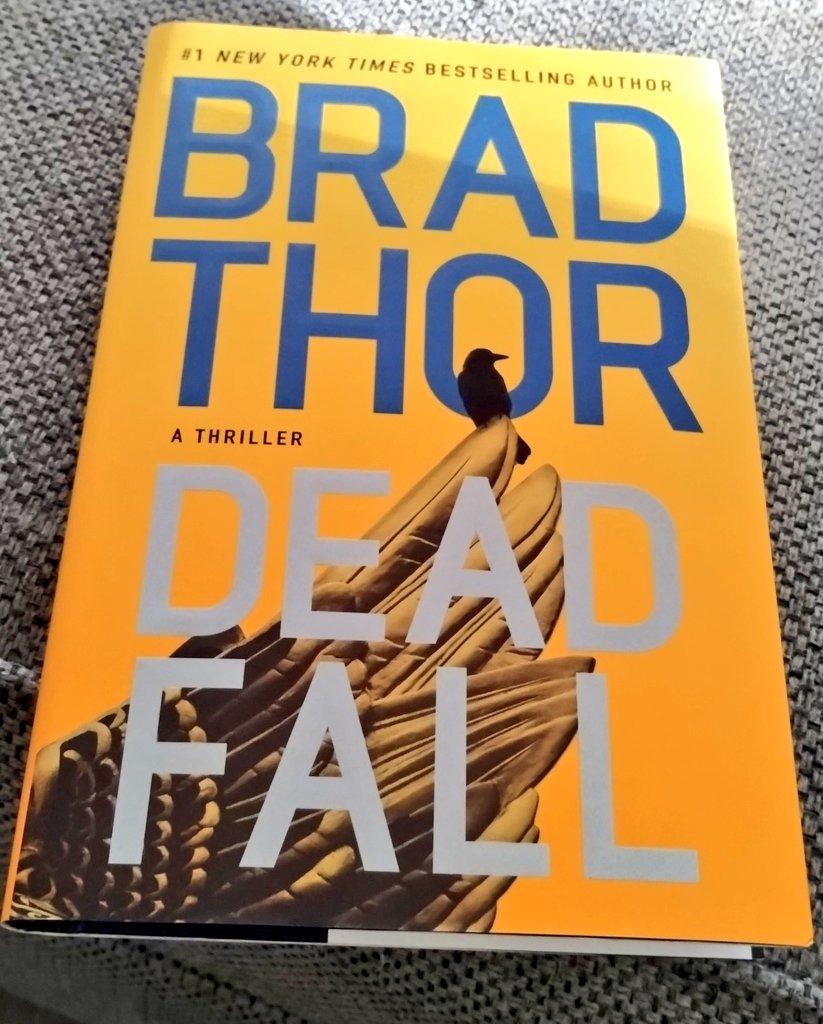SteveMichAlmo09's tweet image. Happy pub day to @BradThor and congrats on his latest #ScotHarvath thriller #DeadFall! Brad said this is one his most intense novels he's ever written, I heard that and said "I'm sold!" On a cool side note, this book is dedicated to @DrBlogstein Mr. @AtriaMysteryBus