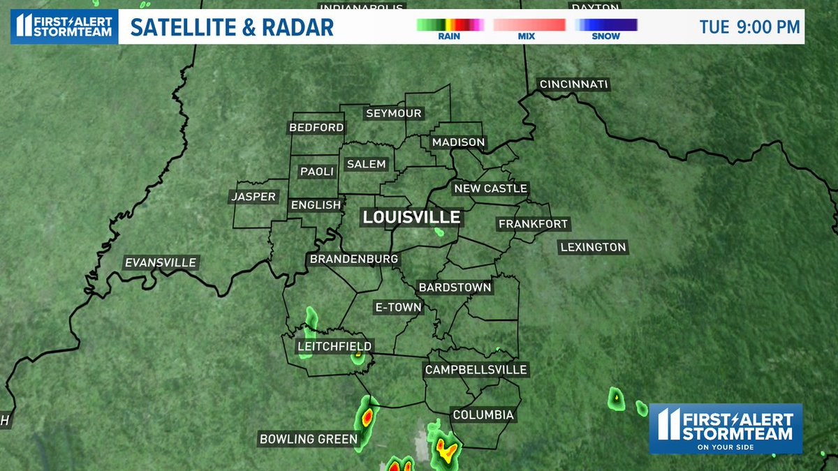 Latest radar and satellite.    More weather all the time at https://t.co/Efiubo2kz8 @WHAS11 #WeatherBeast #Louisville #Weather https://t.co/ygn3veU5N8