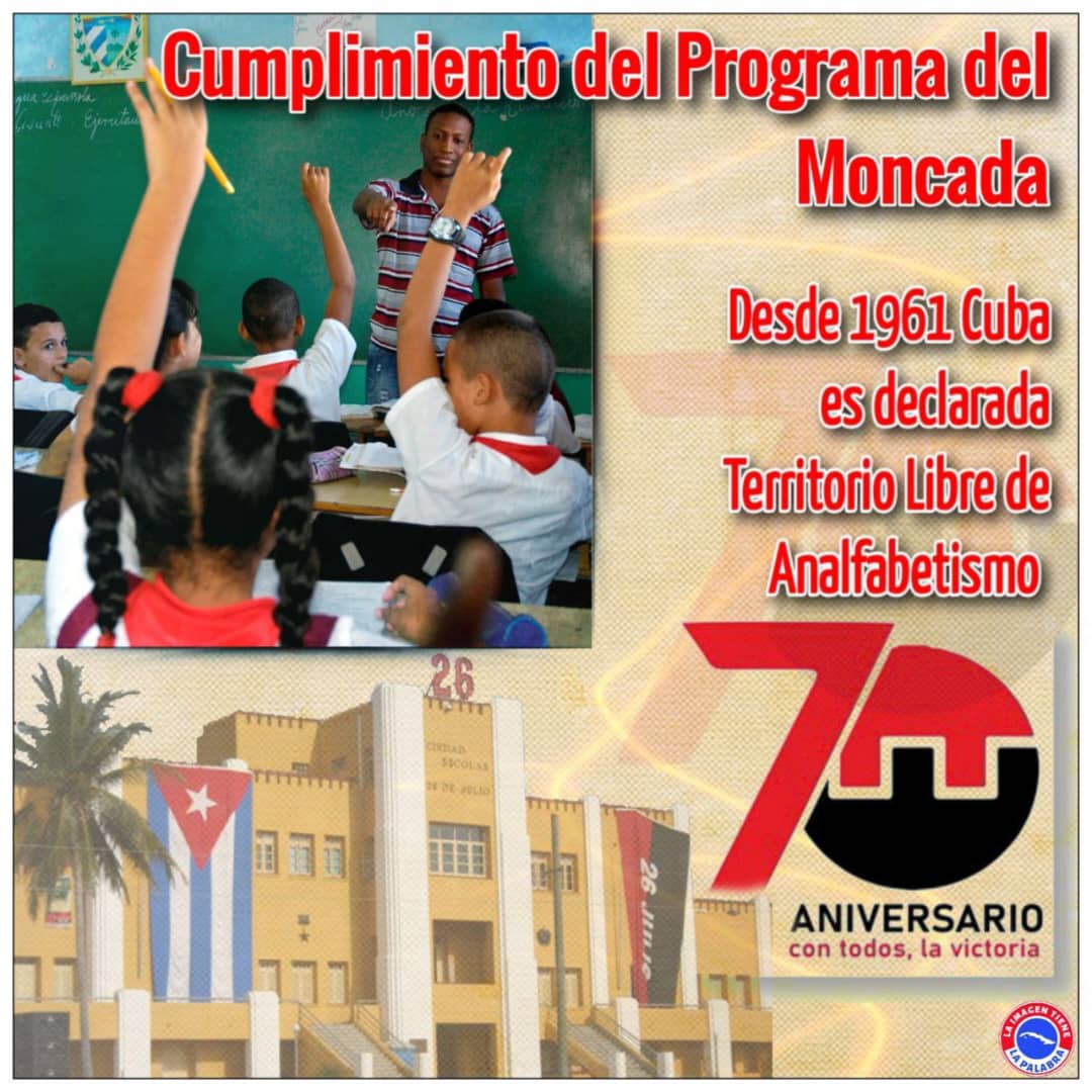 cubacooperaven's tweet photo. La Revolución de Cuba, corona y garantía de nuestra América, hallará a su hora abiertos grandes surcos. No caerá en la mar. La amará un continente”. 

#ConTodosLaVictoria ⚡⚡
#70Moncada 
#CubaPorLaVida  @cubacooperaven @MINSAPCuba @japortalmiranda ⚡⚡ https://t.co/0U2PgkZiLC