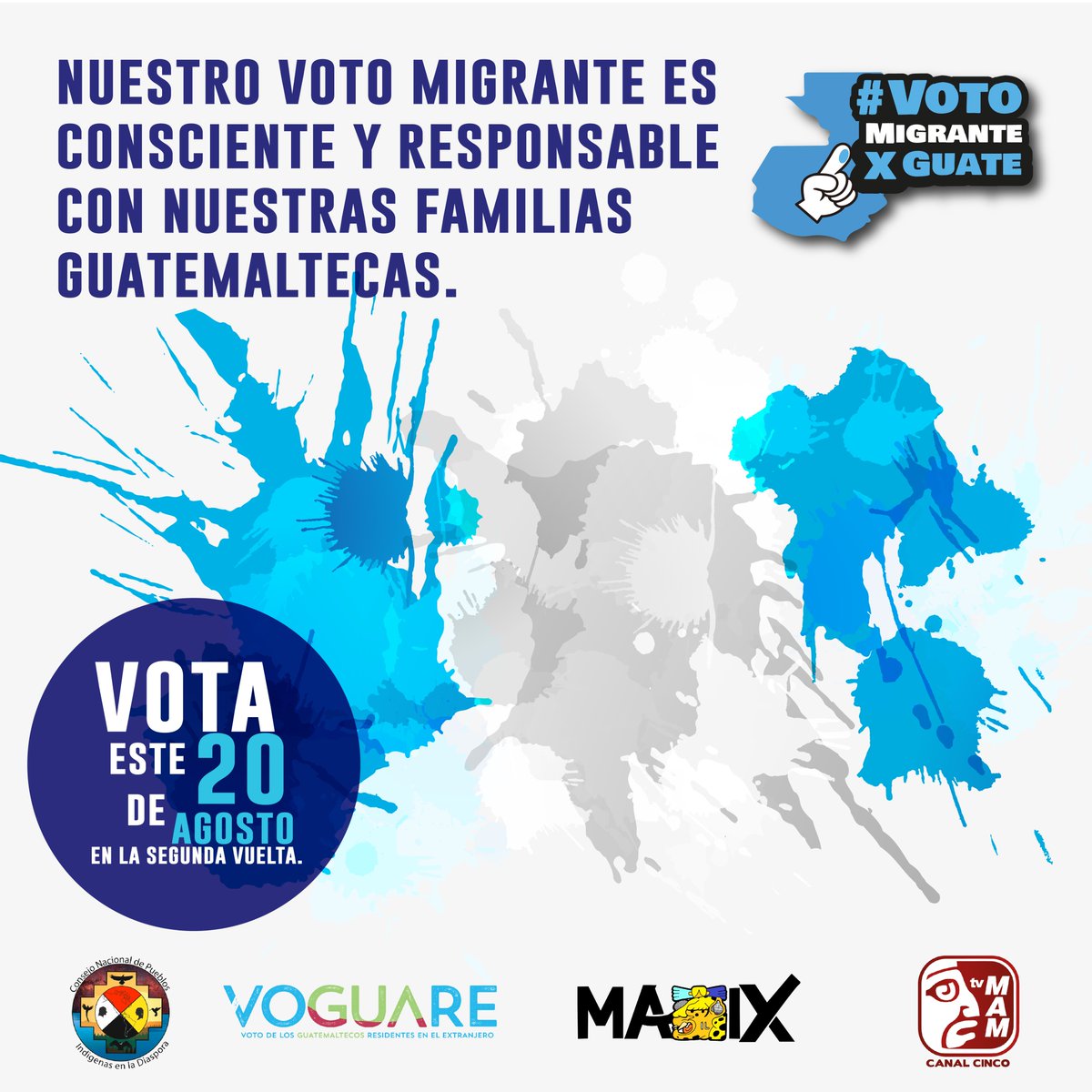 Llevamos nuestras raíces en la memoria. No importa la distancia, nuestra voz y voto pueden impactar positivamente en nuestra comunidad y familia en Guatemala.🇬🇹

📍🗳️ Conoce tu centro de votación en: bit.ly/donde-votar-20…

✅🗳️Conoce fácil y rápido tu estatus de empadronamiento
