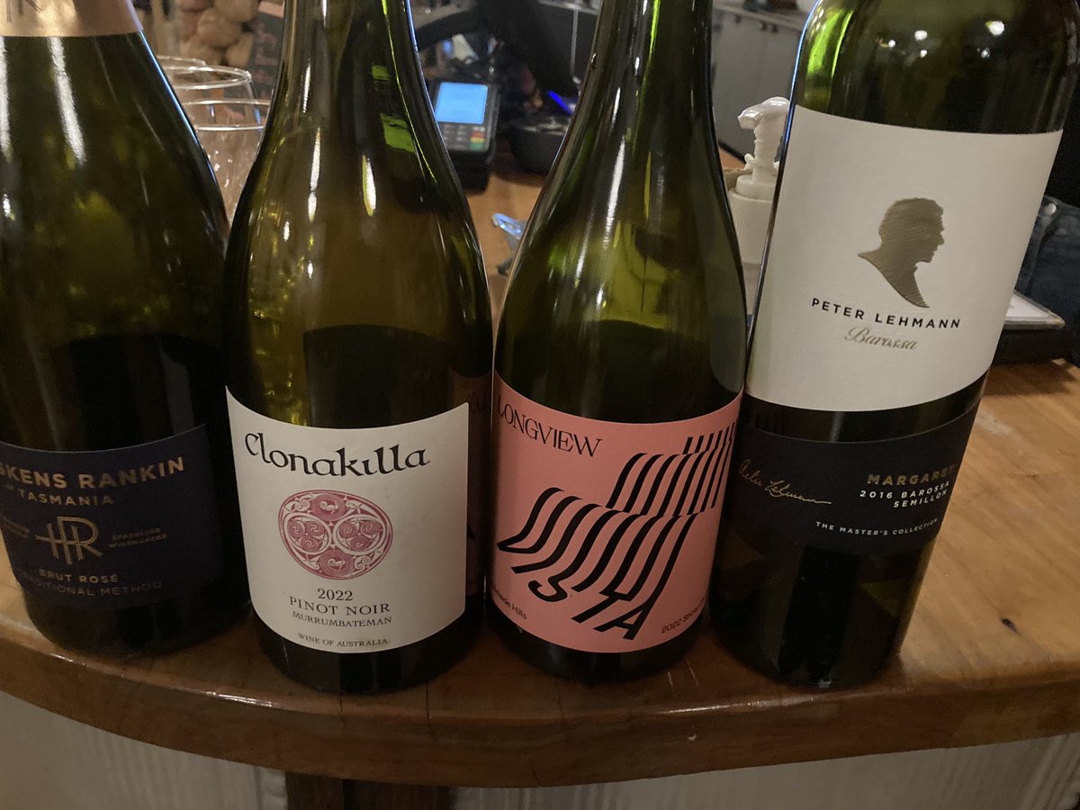Some of the favourites from last weekend’s #wine tasting at the #RedVelvetLounge #henskensrankin, <a href="/Clonakilla/">Tim Kirk</a> <a href="/LongviewWines/">Longview Vineyard</a> #PeterLehmannWines #winetasting