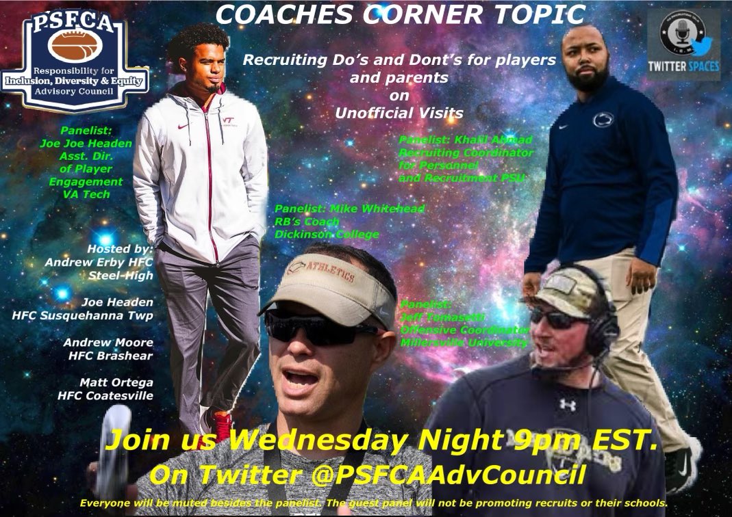 RECRUITING DOS AND DONTS FROM THE EXPERTS. TUNE IN TOMORROW NIGHT! x.com/i/spaces/1RDGl…