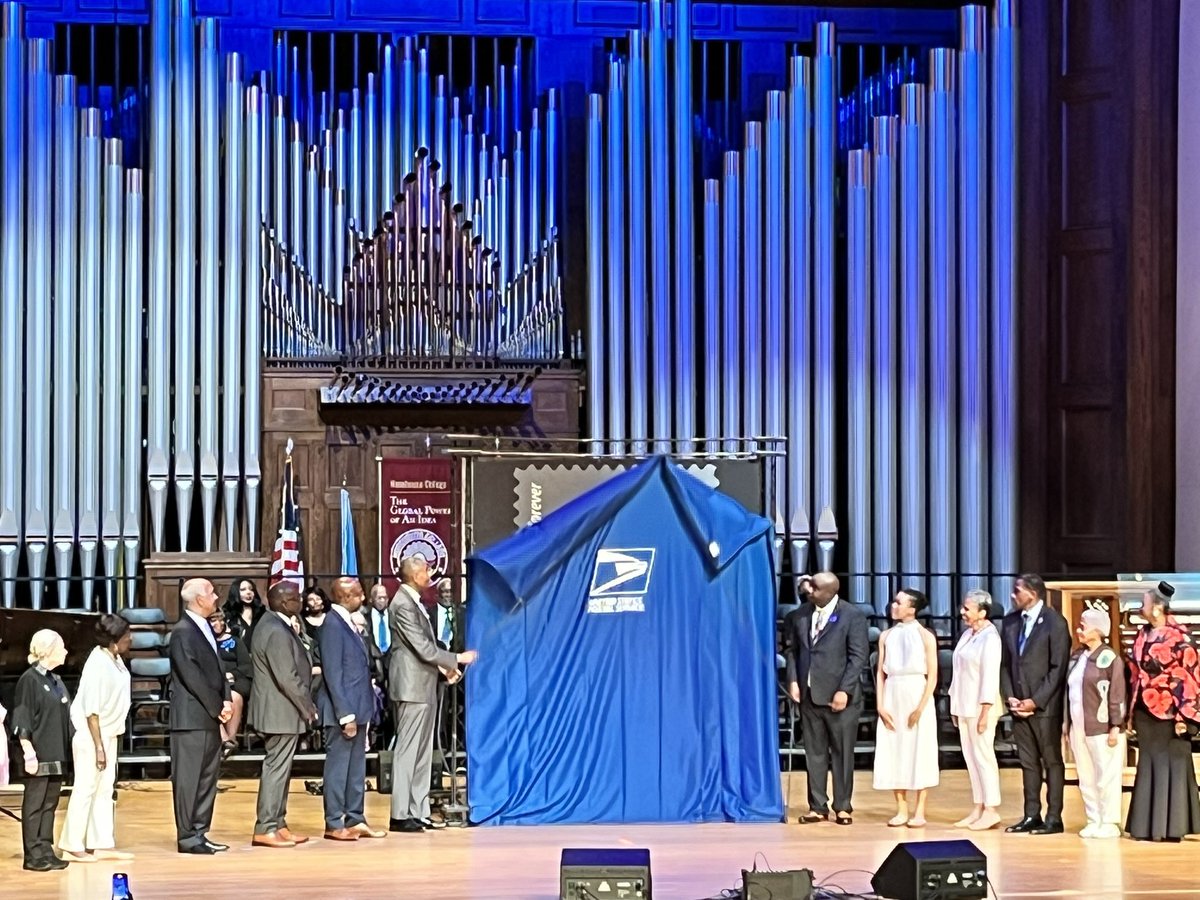 LACCGeorgia's tweet photo. The LACC was honored and excited to attend the John Lewis Commemorative Stamp Dedication Ceremony hosted by the United States Postal Service at the Morehouse College, for the release of the new John Lewis Forever Stamp. 

#laccgeorgia #johnlewisforeverstamp 
#johnlewis https://t.co/KBOVcbga6A