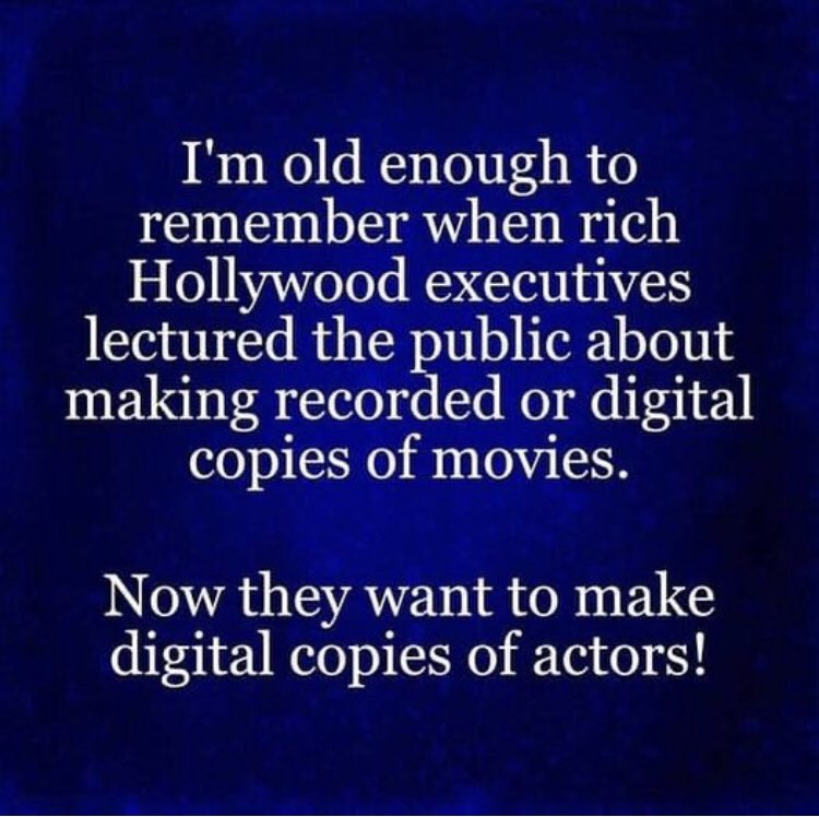 bgcoalition2020's tweet photo. “Borrowed” from #WaldronCasting @dmwaldron just now. #Union #1u #SAGAFTRAstrike #WGAstrike #Writers #Actors #OurTalent #OurWork #OurBodies #WeAreNotYourProperty! #WeOwnOurBodies #UnionStrong #Power2Performers https://t.co/29m1p92WrE
