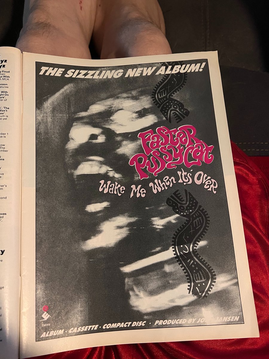 HairMetalGuru's tweet photo. #FasterPussycat original 1989 ad for the album #wakemewhenitsover from #Kerrang magazine. #houseofpain #taimedowne #hairmetal https://t.co/rI7tl99G4L