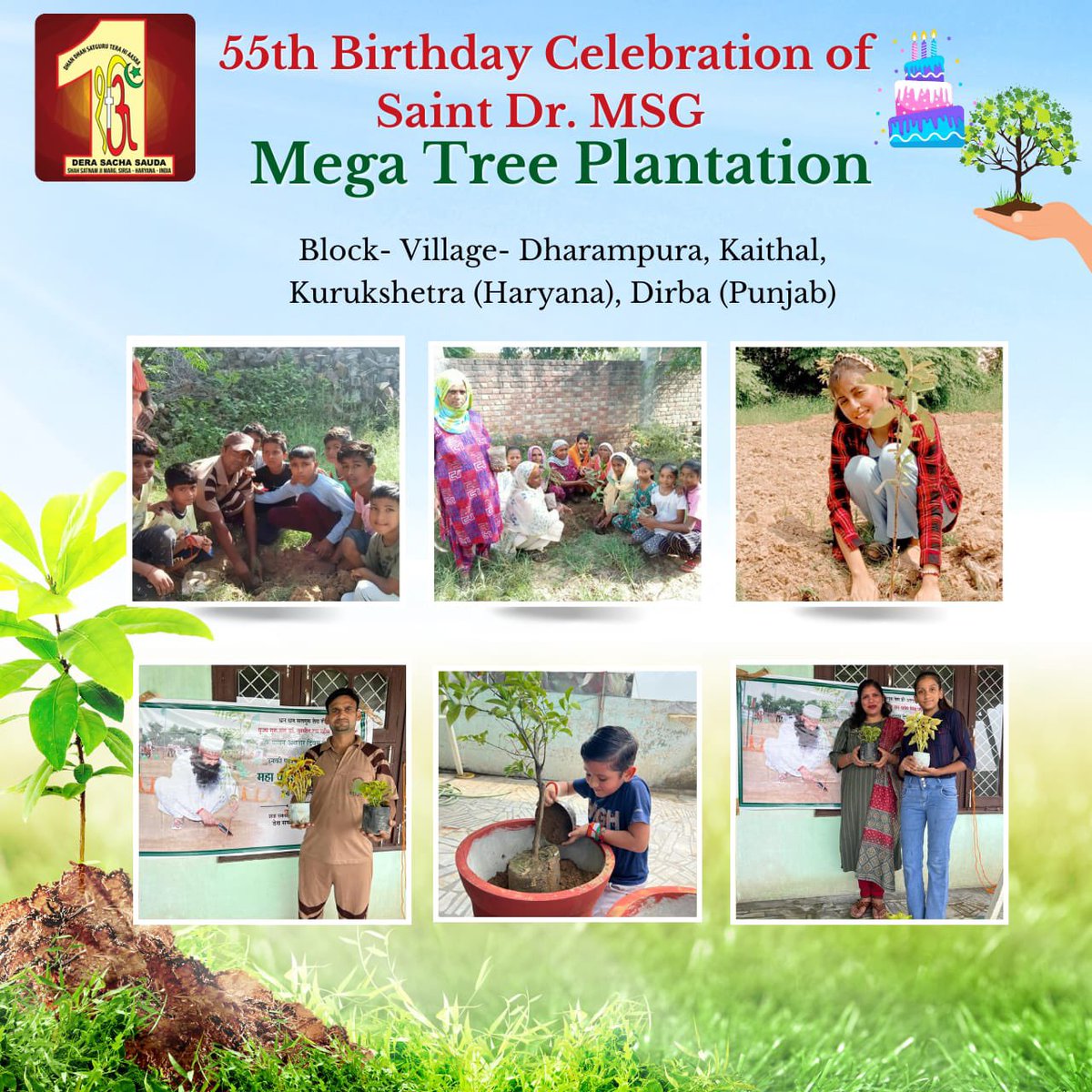 PoojaInsaa77's tweet photo. There are many people who always want to maintain the beauty of nature. Following the teachings of Saint MSG, followers of dera sacha sauda celebrate every happiness by planting saplings and dera followers have planted more than 5 crore trees so far.
#PlantASapling https://t.co/2En6tRTqM3