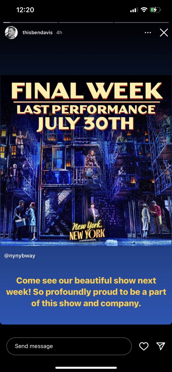 Gail Perry CPA (@gperrycpa) on Twitter photo So sad to see this go - but like Brigadoon - you had to be there at the right time to see this magical show. Maybe it will return in 100 years! <a href="/NYNYbway/">New York, New York: A New Musical</a> So sad to see this go - but like Brigadoon - you had to be there at the right time to see this magical show. Maybe it will return in 100 years! <a href="/NYNYbway/">New York, New York: A New Musical</a>