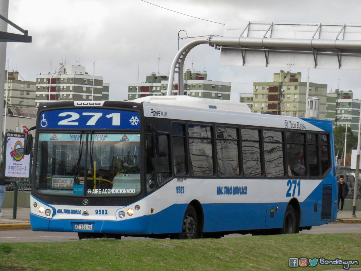 BondisYan's tweet photo. .
Línea ❷❼❶ / Nuevo Interno 9582 / Gral. Tomás Guido S.A.C.I.F. / Agrale MT 17.0 LE / Todo Bus POMPEYA III / Con A-A / Patente AD388NE / Año 2019 .
.
#linea271 #graltomasguido #agrale #todobuspompeya #todobus #mt17 #dota #bus https://t.co/x5R777B2Uo