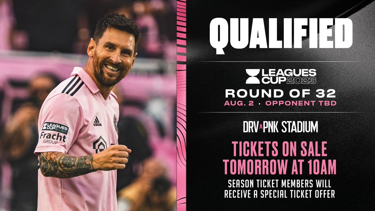 InterMiamiCF's tweet photo. Round of 32 secured ✅✅✅ https://t.co/Cpnw16SBji