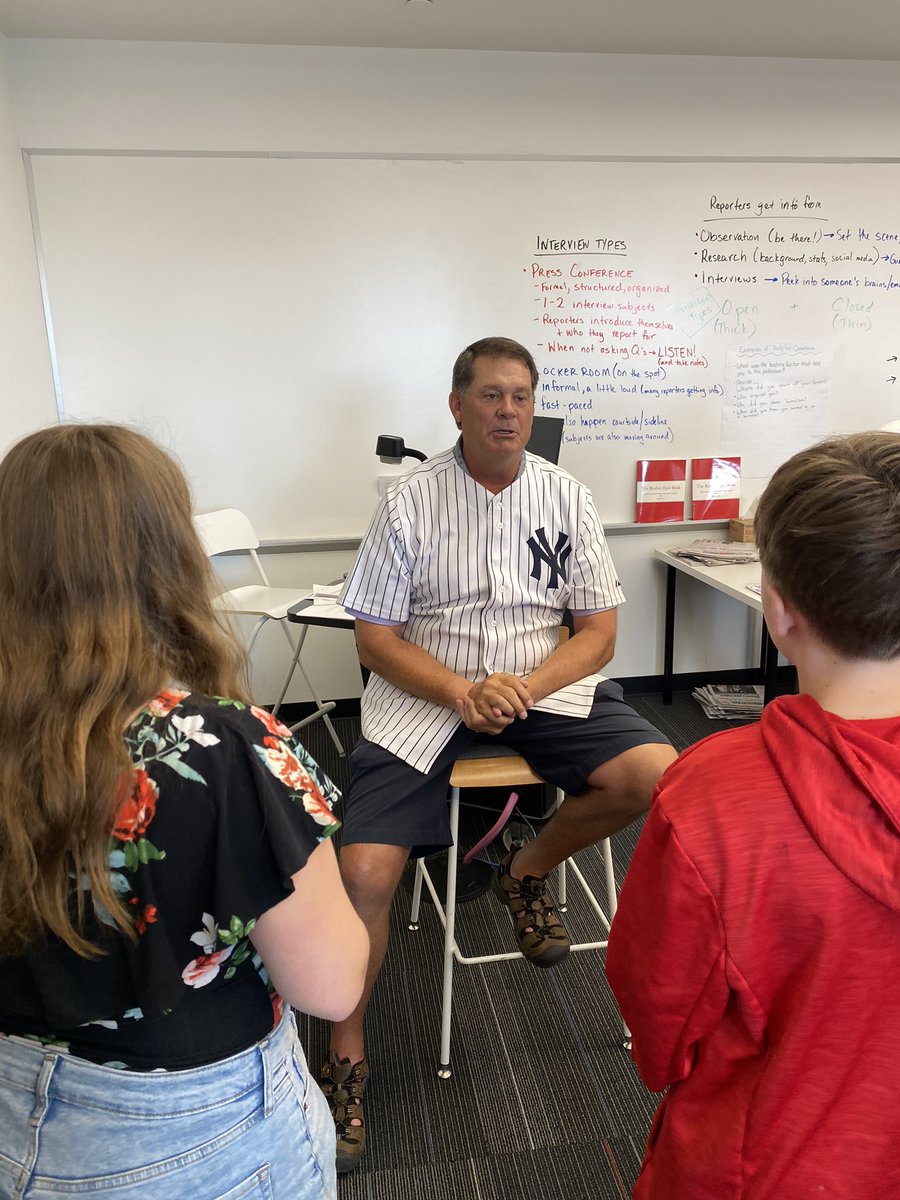 WriteDenver's tweet photo. @ParkerJGabriel Broncos writer @denverpost &amp; Brian Fisher, former @Yankees pitcher from Aurora, CO talked about athlete/press relationship, the physical toll on players &amp; questions about feature story topics. Great session at WoSDen! #writing #featurestories #literacy #denverpost https://t.co/iiHsRog1WQ