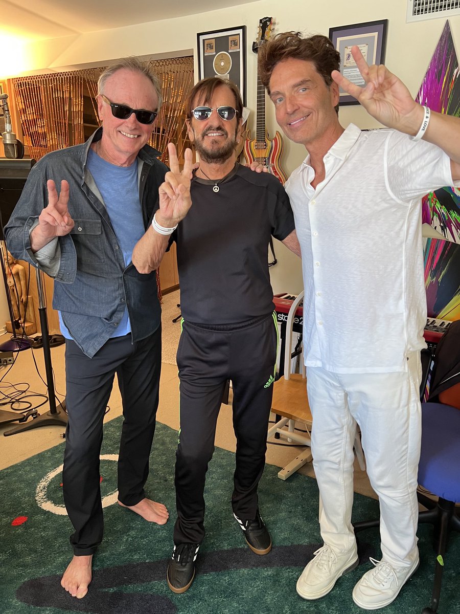 What a great day I had with the one and only Richard Page and the other one and only Richard Marx Peace and love my brothers thanks for helping me on my record peace and love, Ringo. 😎✌️🌟❤️🎶🥦🌻🌈🎼🍒☮️