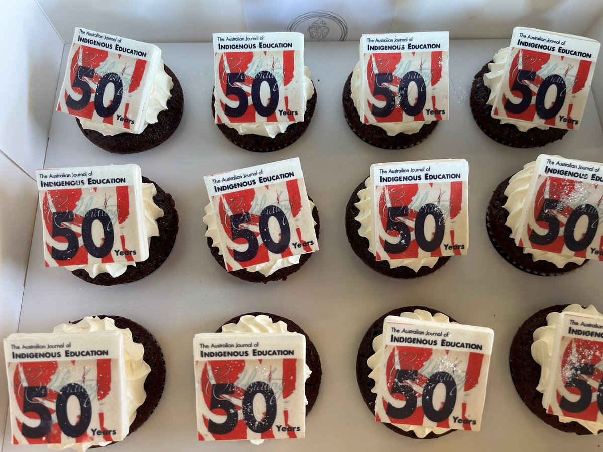 A terrific milestone for the Australian Journal of Indigenous (now completely free and online: ajie.atsis.uq.edu.au) HAPPY 50th 👏🧁🎉🎈 Here’s to many more! And to those unfamiliar with the journal - check it out!👀