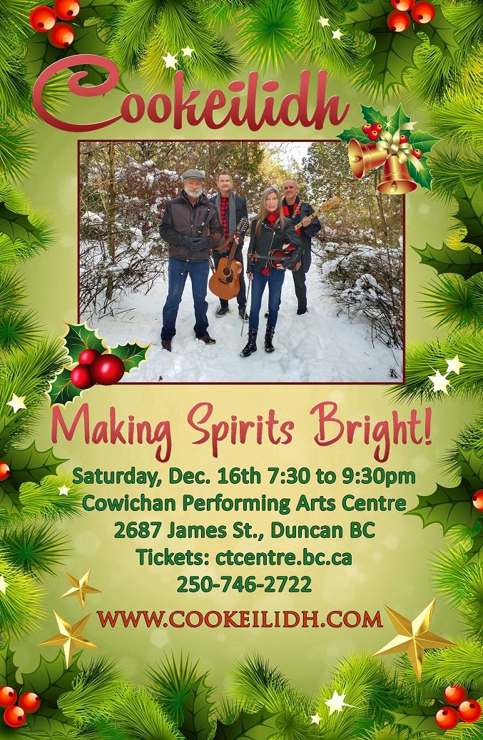 Tickets are officially live for our MAKING SPIRITS BRIGHT Show at Cowichan Performing Arts Centre Dec. 16th. Never too soon to start planning your holiday festivities. Grab your seats early! cowichanpac.ca/event/cookeili…
#duncanbc #nanaimobc #victoriabc #yyj #ladysmithbc #cowichan #yvr