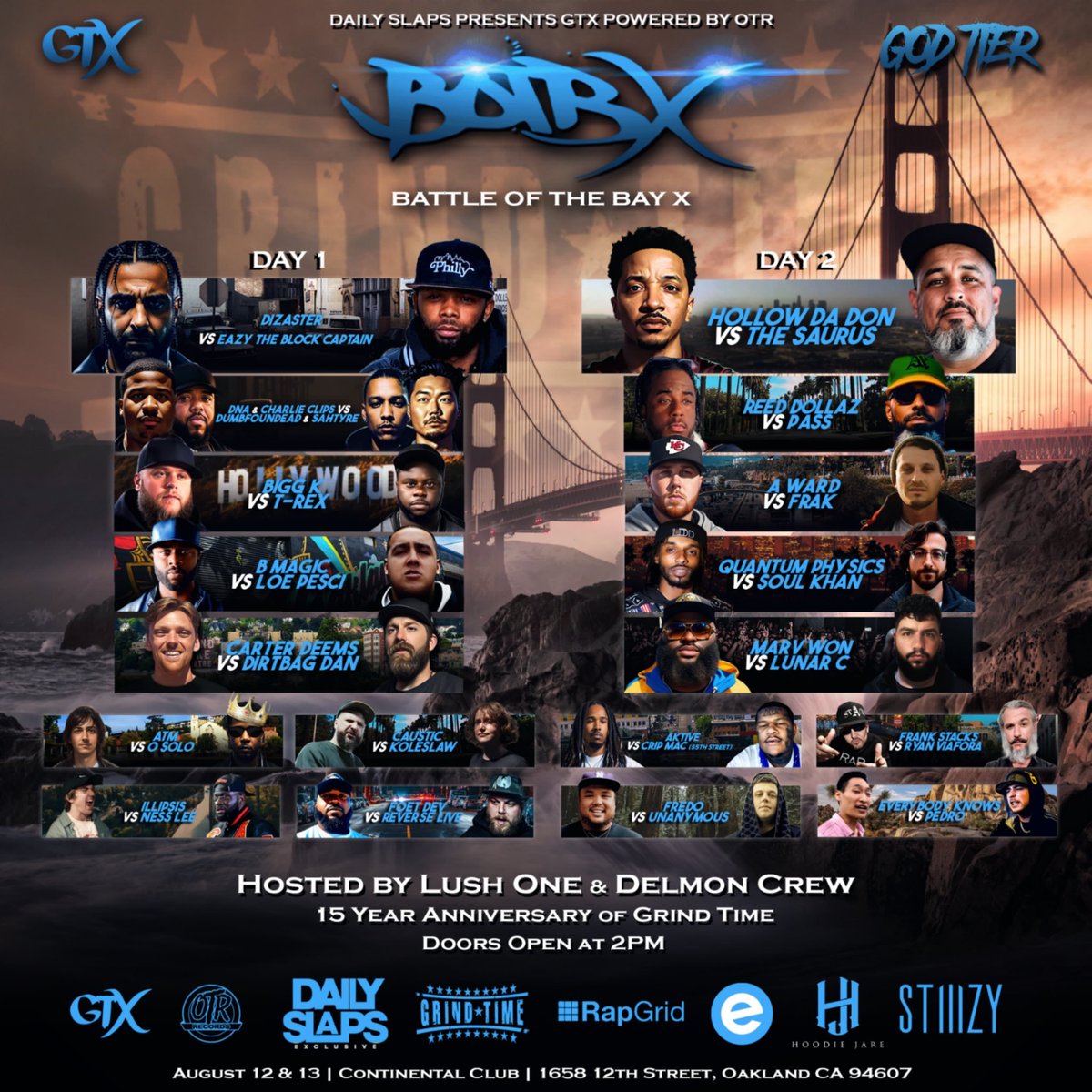 BattleRapStats's tweet photo. Schedule starting to fill up now ...
GTX - Battle of the Bay X - August 12-13, 2023
URL - Summer Madness - August 27, 2023
RBE - MaxOut 3 - September 2, 2023
Chrome 23 - I do What I Want! - September 16 https://t.co/cORmff4w1d