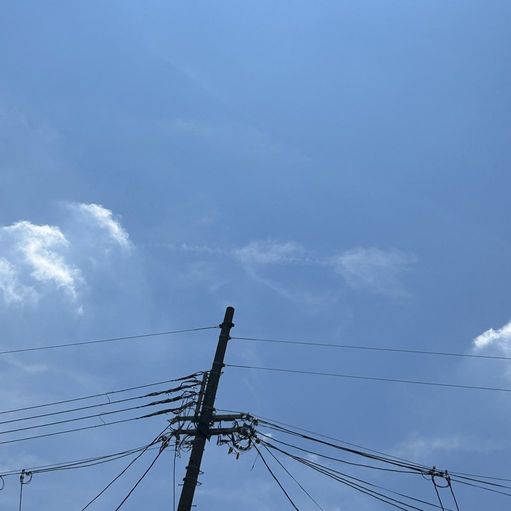 manomesha's tweet photo. (｡ﾟωﾟ)ﾉごっつもーにん！

やっば！めっちゃ暑！めっちゃ晴れ！

服に変な色がついちゃう日焼け止めを買ってしまって、ちょっとブルー💦

オススメの日焼け止めを教えてください！

#企業公式が毎朝地元の天気を言い合う
#企業公式夏の相互フォロー祭り https://t.co/tcKWUWftVe