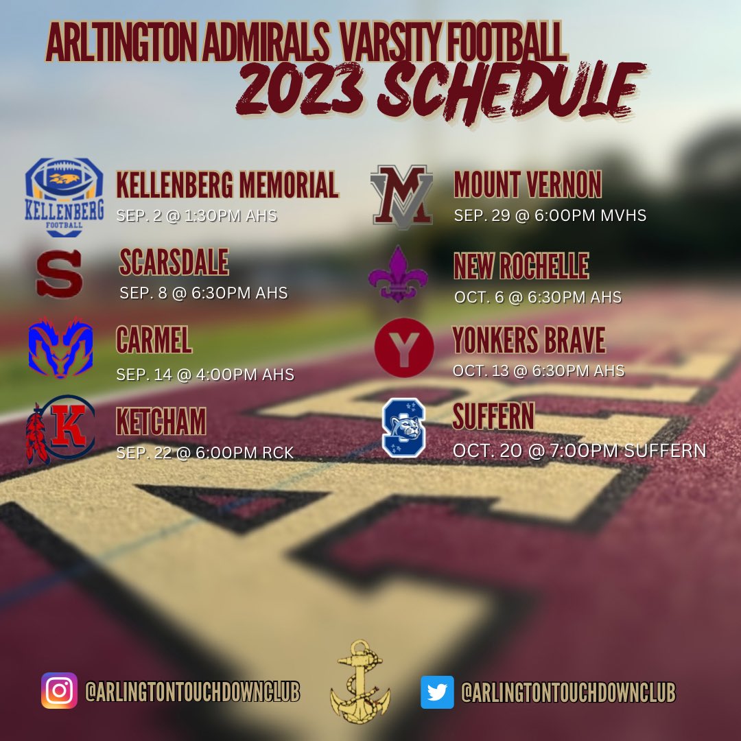 Admirals Football 2023 🏈💪🏻 #letsgetitdone #motivation #admiralnation⚓️ #footballseasonscoming ****NOW UPDATED WITH 10/13’s YONKERS GAME BEING HOME! 🎉🏈 #letsgo