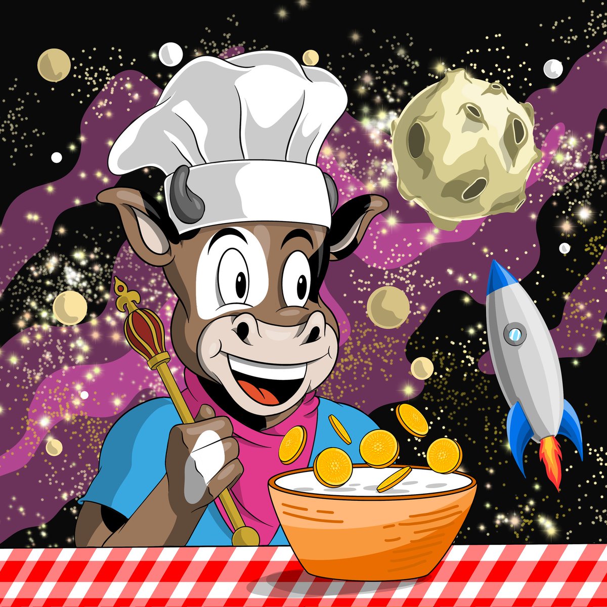 TryHardDad's tweet photo. Picked up this Hungry Cow by the @MuesliSwapTeam.
I like the space background, but I like the boost more!
How many more fellow farmers are out there?
#ada #Cardano #HungryCows https://t.co/RMDCKUtHxM