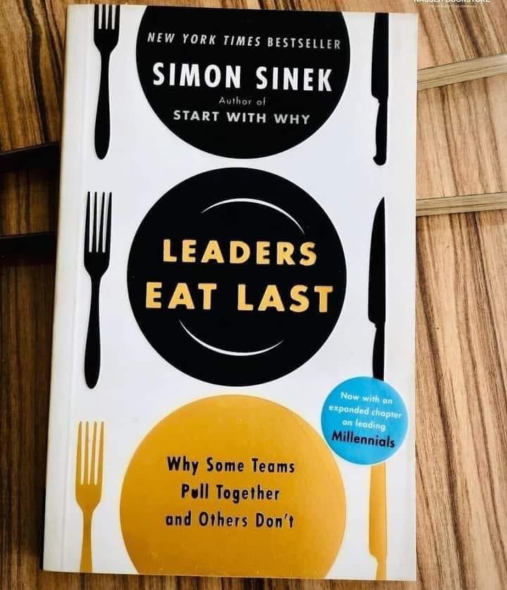 "Leaders Eat Last" emphasizes that leadership is not just about getting results, but also about prioritizing the well-being and personal growth of those you lead.

The book "Leaders Eat Last" written by Simon Sinek talks about leadership and offers some valuable lessons.
Some of
