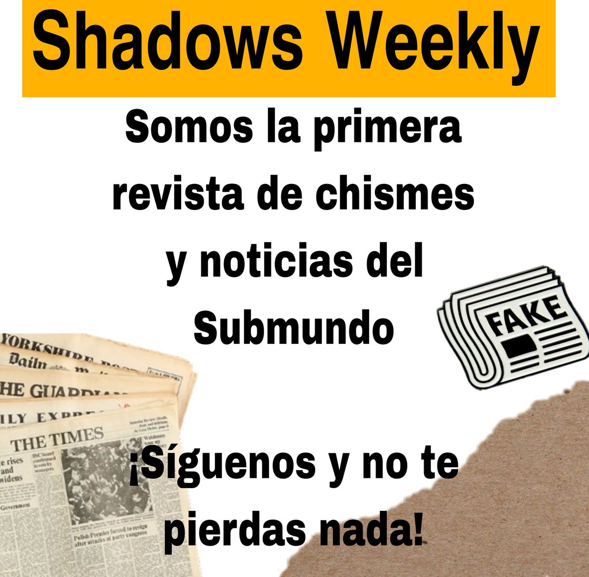 ShadowsWeekly's tweet image. Hacemos anuncios, invitación. Y también podemos contar el chisme de manera anónima. 
                  XOXO Gossip Weekly
