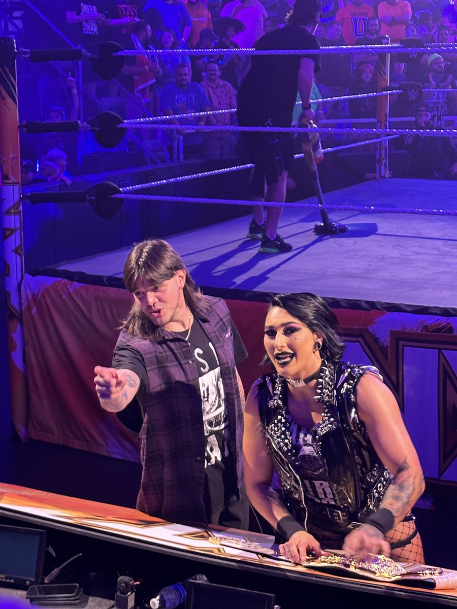 tbowpodcast's tweet photo. @RheaRipley_WWE she FINALLY got to see you live and you didn’t disappoint!! @DomMysterio35 @WWENXT #Mami #DomDom #WWENXT https://t.co/KlO3YHucxa