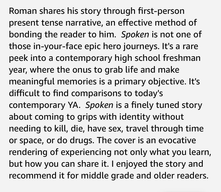 melweissauthor's tweet photo. @WritesCrawley You’d enjoy my award winning contemporary ya. Spoken also nominated for award for reluctant readers and I have discussion questions on my website https://t.co/YbijitF4Gv https://t.co/alWWFktvS6
