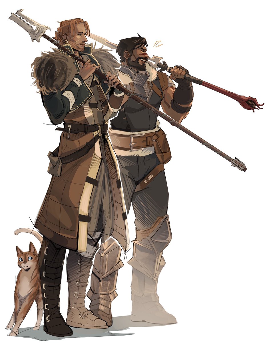 Quib1ett's tweet photo. Drew this a month ago and forgot to post the full thing here oopsies 🤩

Anyway, Anders still occupies my every waking thought.
#DragonAge #DragonAge2 https://t.co/I5y5mF0FaA