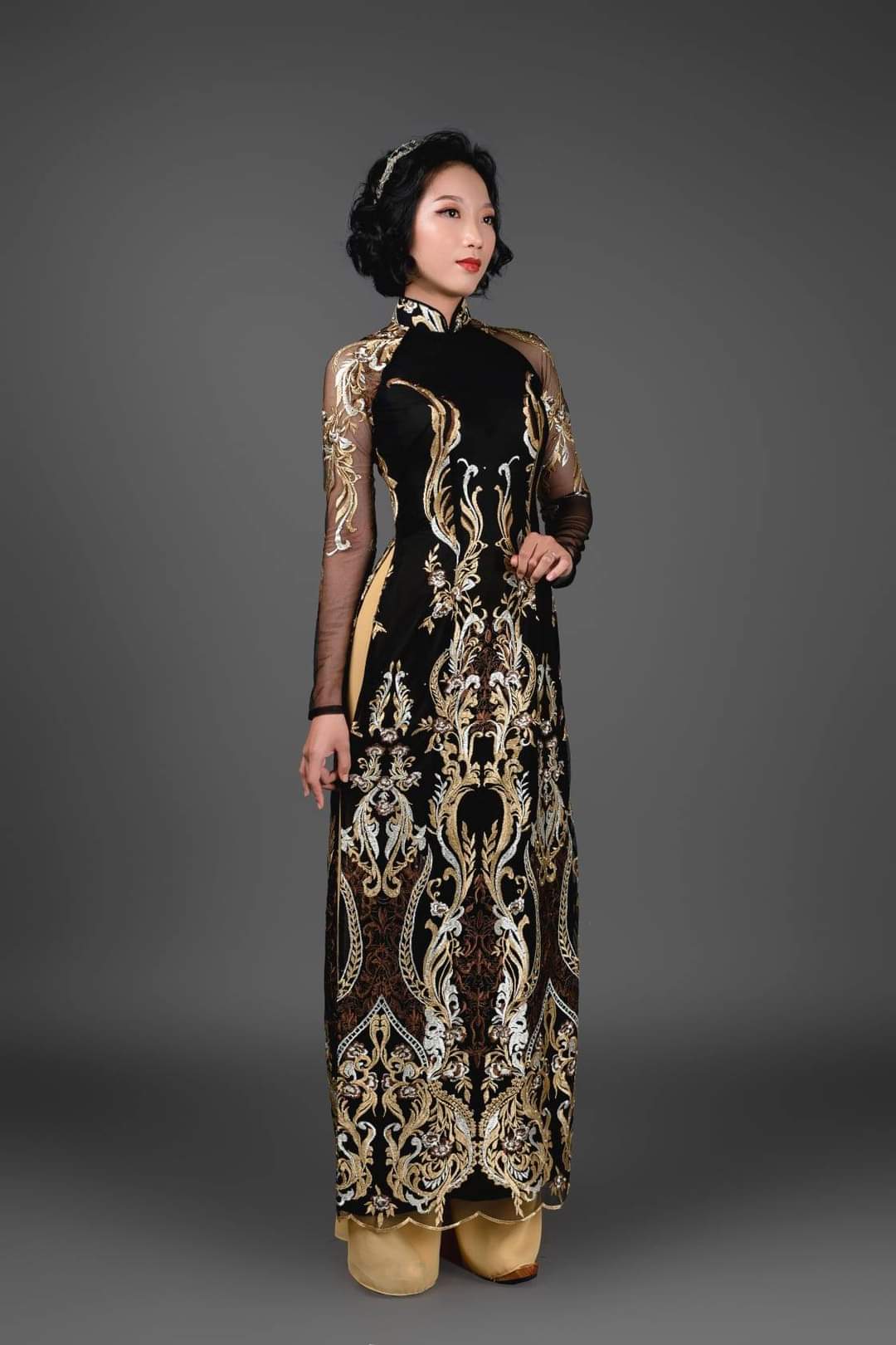 marknvy_aodai on X: Throwback to this gold & black ao dai design from a  previous collection of ours  / X
