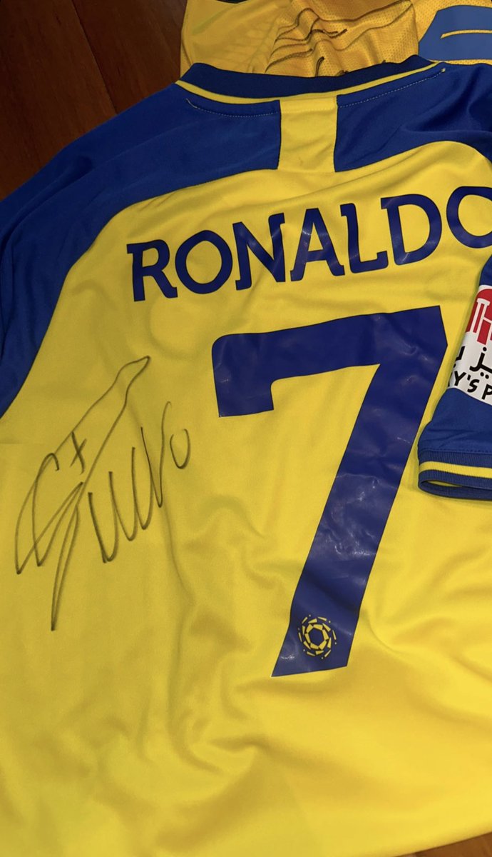 yzyupdates's tweet photo. Saint West got a signed jersey from Ronaldo, Neymar, and Messi in the same week. https://t.co/WH6dumffX8