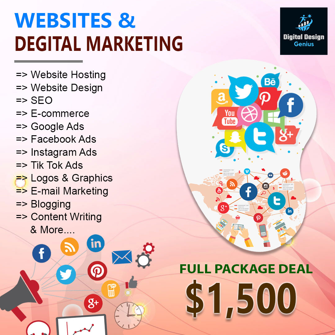 DigitalDesignG's tweet image. Get your website and digital marketing up and running with our comprehensive package!
We&apos;ll create a custom website for your business that is both beautiful and functional. 
#websitedesign #digitalmarketing #businessgrowth #onlinepresence #socialmediamarketing #seo
