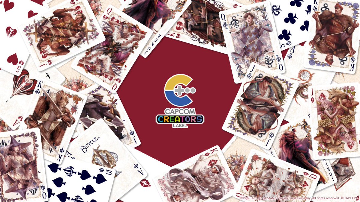 CAPCOMCREATOR's tweet image. ◤　𝗖𝗔𝗣𝗖𝗢𝗠 𝗖𝗥𝗘𝗔𝗧𝗢𝗥𝗦 𝗟𝗔𝗕𝗘𝗟　◢

｜Playing Cards design
CCL 第2弾

「Playing Cards design」をテーマに、カプコンの格闘系IPのキャラクター達をトランプのデザインに落としこみました。

capcom-games.com/ccl/ja-jp/