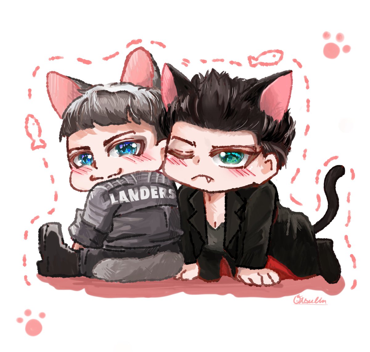 🐈‍⬛🐈‍⬛🪄♥
 #rammstein  #richardzkruspe  #paullanders  #illustration