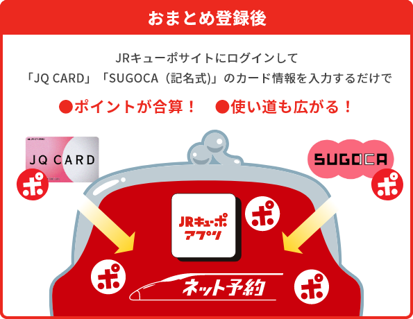 jrkyu_po's tweet photo. #JQCARD をお持ちの方は、JR九州Web会員IDへの「おまとめ登録」をお忘れなく!
おまとめ登録をすると、JRキューポアプリなど他のサービスでたまったJRキューポと合算してお使いいただけます☺
▼おまとめ登録のやり方はこちら
https://t.co/rmI28p0Xqa
#つかわなきゃポったいない
#JRキューポ #JR九州 https://t.co/FskF7VM1Va
