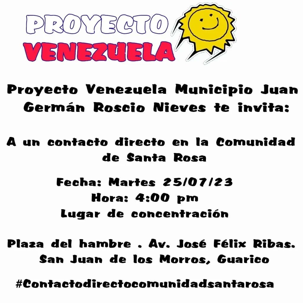 Prove_Guarico's tweet photo. @ProyectoVzla en la calle activando a la gente. Esta vez estuvimos en la comunidad de #SantaRosa en #SanJuanDeLosMorros
#VamosADevolverleLaAlegriaAVenezuela
#VamoscAConstruirLaVenezuelaPosible https://t.co/yyTAyWv4ih