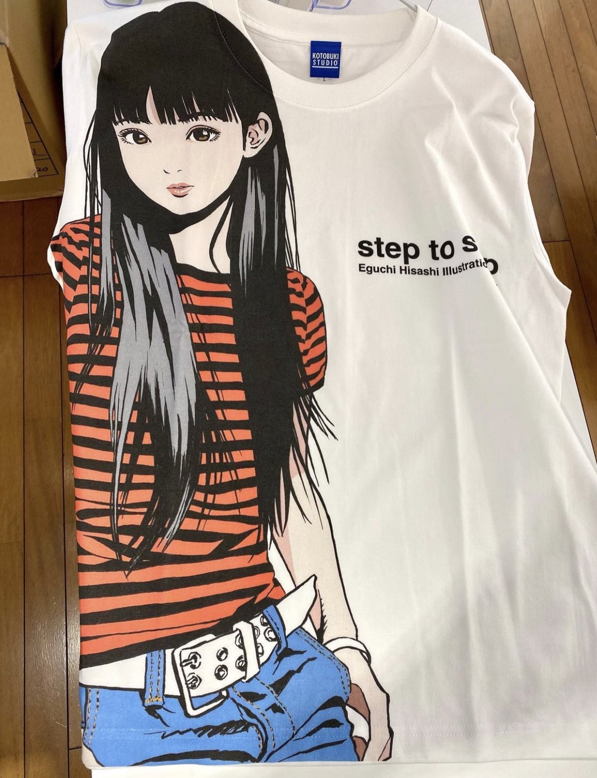 最高の品質 to step 江口寿史 新品未使用 step M ボーダーガールT 最高の品質 to step 江口寿史 新品未使用 step M ボーダーガールT