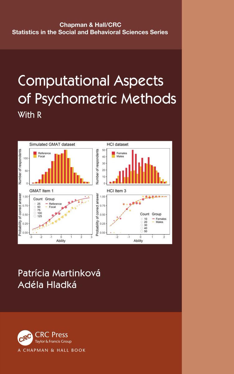 In honor of the #IMPS2023 conference, I'm giving away one copy of my new book 'Computational Aspects of Psychometric Methods. Using #RStats'. doi.org/10.1201/978100…. To enter, follow me & RT by Sunday 7/30 night, I'll randomly pick the winner and DM for delivery. @pmetricsoc