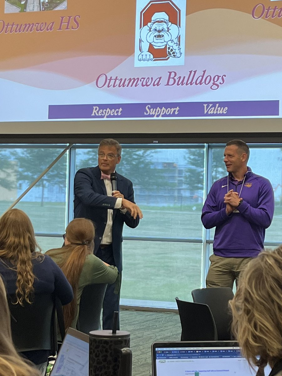 JimWichman's tweet photo. Supporting educators has always been special to me. It hits a little differently when it’s folks from your own backyard. Thank you @IowaASCD for inviting me to be part of the solution! #ShakingTheWorld #iBelieve https://t.co/l8ANFIetZd