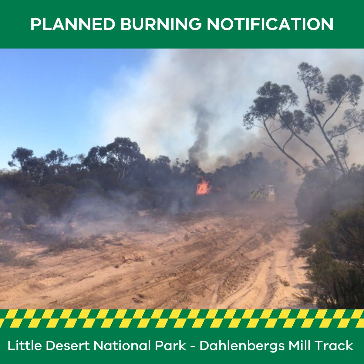 FFMVic's tweet photo. Our crews are #PlannedBurning near #Dimboola today, Wednesday 26 July. People in surrounding areas may see smoke. More info at: https://t.co/ag3nlsm9EM #FFMVic https://t.co/wcNtzXMHey