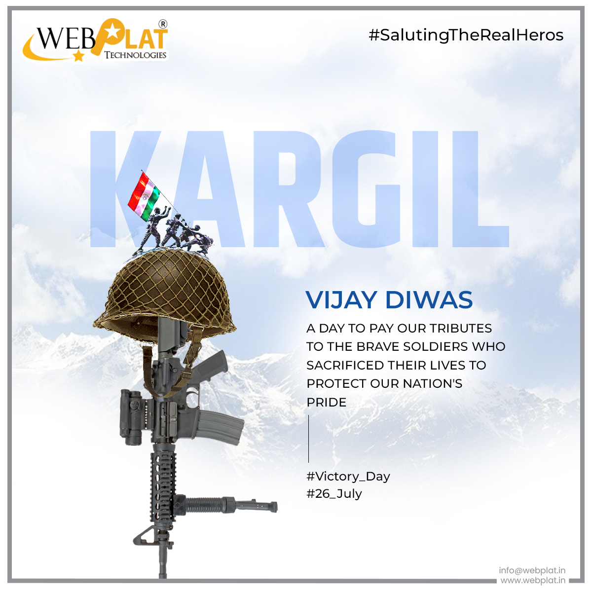 "As we celebrate Kargil Vijay Diwas, let's also express our gratitude to the Armed Forces for their selfless service. Your commitment to our country's safety is commendable. Happy Kargil Vijay Diwas!"
.
.
.
#kargilvijaydiwas #26july #india
