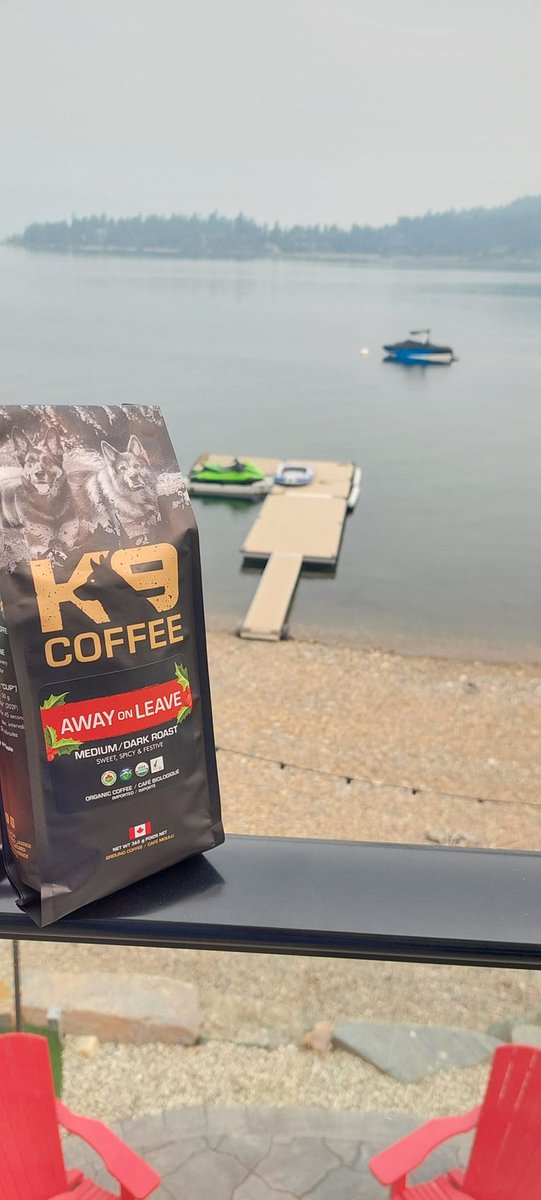 srl_k9coffeeco's tweet photo. Make sure you spend some time  "Away on Leave" connecting with family and friends this summer.
And wake up to organic K9 Coffee knowing every cup helps a pup 🐕 
#supportretiredlegends #coffee #lake #holidays #SmallBusiness
#policedog #nedswish #organiccoffee #Canada https://t.co/nXJBKL997v