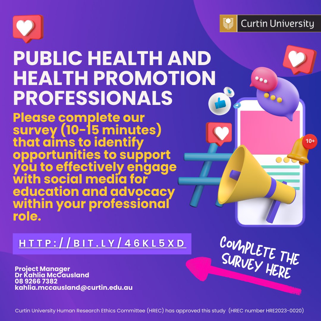KatharinaWolf's tweet photo. Public health and health promotion professionals, please help us to create an awesome interactive online education tool for you that will assist with the promotion of public health messages via social media . 
To participate, please go to: https://t.co/dMBaCs2uQd https://t.co/Ok7kpCOzGO