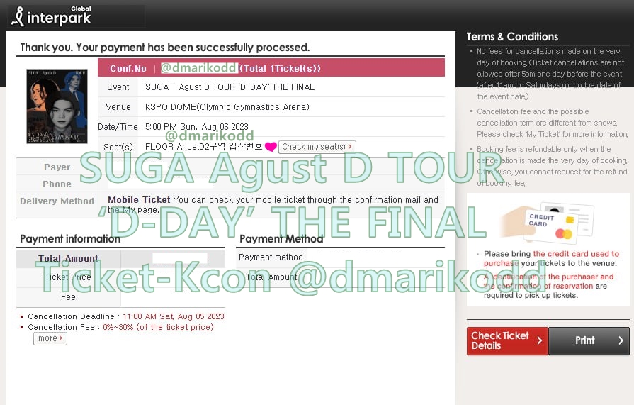 dmarikodd's tweet photo. 【取引完了】
防弾少年団 シュガ ユンギ ソウル コンサート チケット
BTS SUGA Agust D TOUR D-DAY THE FINAL

🌟8/4
VIP席 Suga2区 1枚 【譲渡完了】

🌟8/5
指定席 1階 5区 1枚 【譲渡完了】  

🌟8/6
VIP席 AgustD2区 1枚 【譲渡完了】

名義変更 100% 成功✨💖

取引ありがとうございます🙇‍♀️ https://t.co/OTpwknzUlb