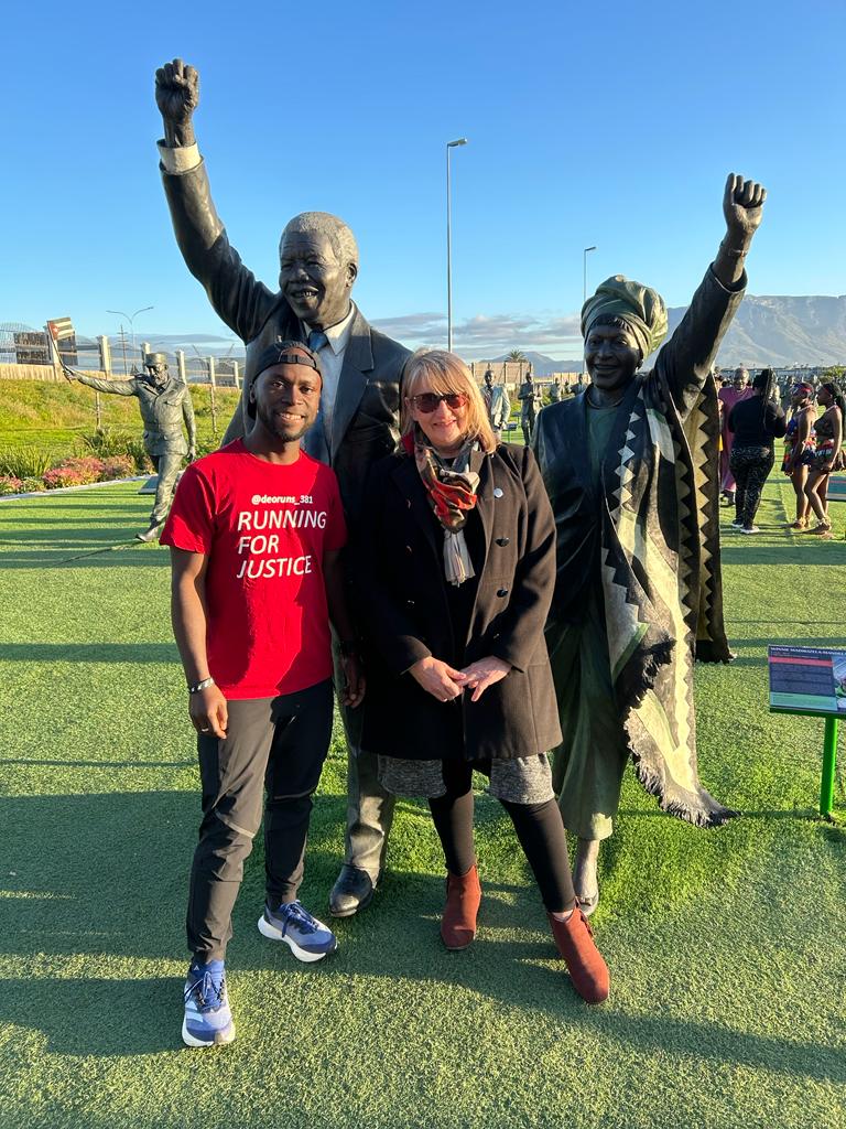 NHM_SA's tweet photo. Deo Kato starting his epic run from Cape Town to London at Long March to Freedom.
#centurycity #adidas #adidasrunners #canalwalk #runnersworld #woolworths #FNB #rabie #ilovecapetown #whatsonincapetown #capetownmagazine #capetowntourism 
https://t.co/qiIWvu56Ma https://t.co/1OGkmWiSrp