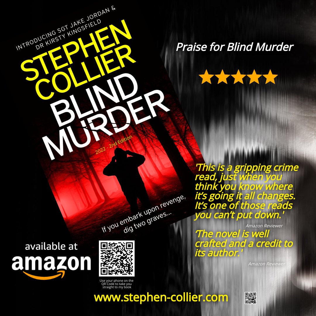 StephenGCollier's tweet photo. Some years ago I began my journey into writing crime fiction, and although I’m not a prolific author, I thought it might be good to re-visit my debut novel ‘Blind Murder.’
So this second edition has a few tweeks and has now been written as a TV Crime Drama (Out for option) https://t.co/yXxp2Irpf5