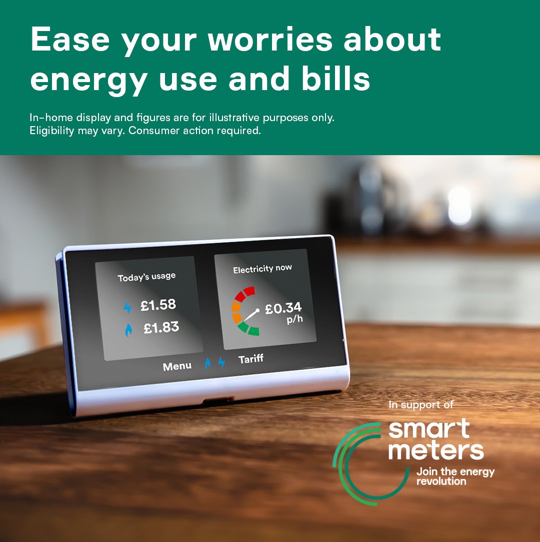 Ad. Ease your worries about energy use and bills
More and more of us are trying to be careful about how much energy we use. And when you’re caring for someone, you may be thinking about their energy use and bills too. Find out how a smart meter could help. bit.ly/3lkIAS6